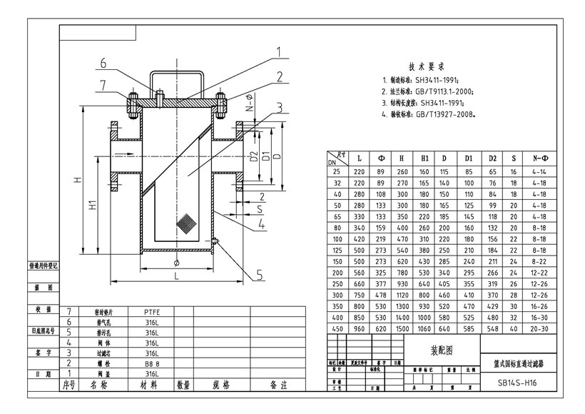 篮式国标直通过滤器 （无厂名）